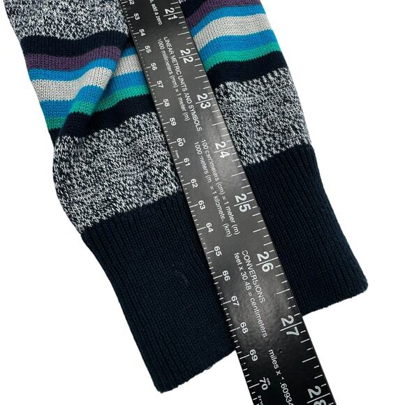 MODERN AMUSEMENT NWT Men's‎ Large Blue Gray Striped Button Up Cardigan Sweater - Picture 10 of 10